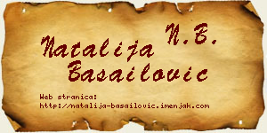 Natalija Basailović vizit kartica